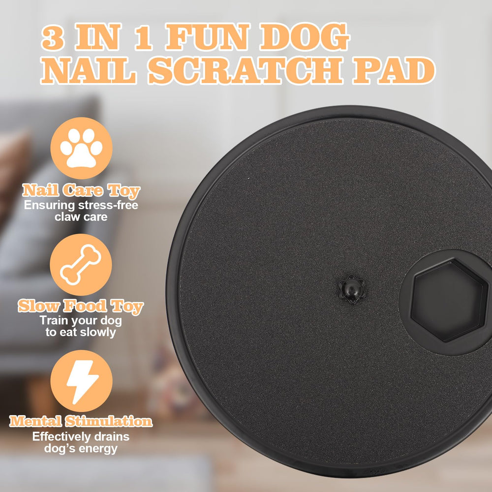Swirge dog board with six hidden treat compartments for slow feeding