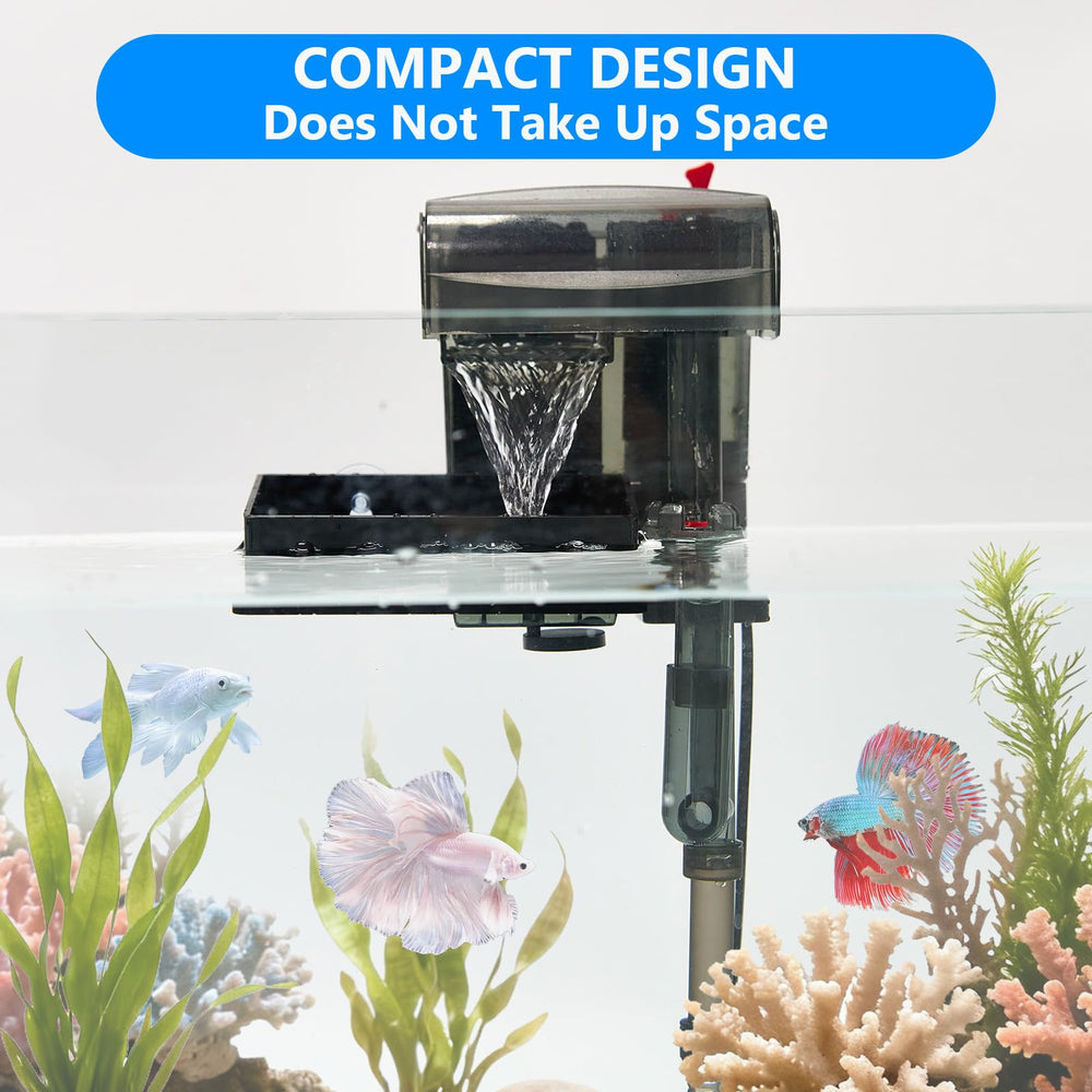 Swirge HOB filter compatibility ensures easy installation with most wall-mounted filters.