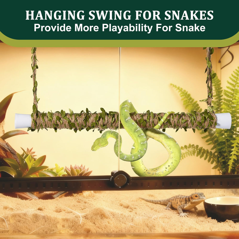 Swirge enrichment supports aerial swings for observing gentle pet movements.