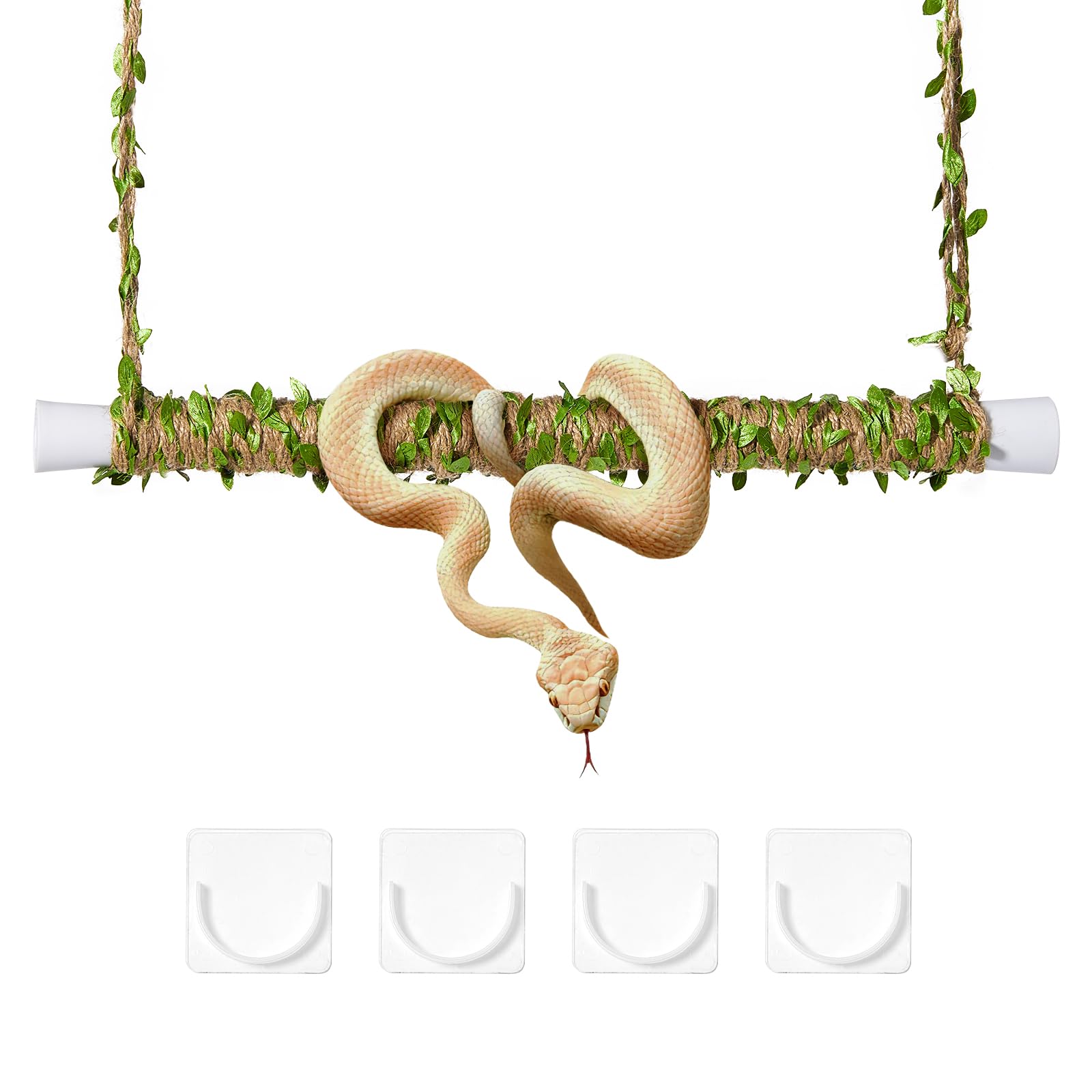 Swirge Snake Enrichment Climbing Stick with adjustable length for versatile tank climbing.
