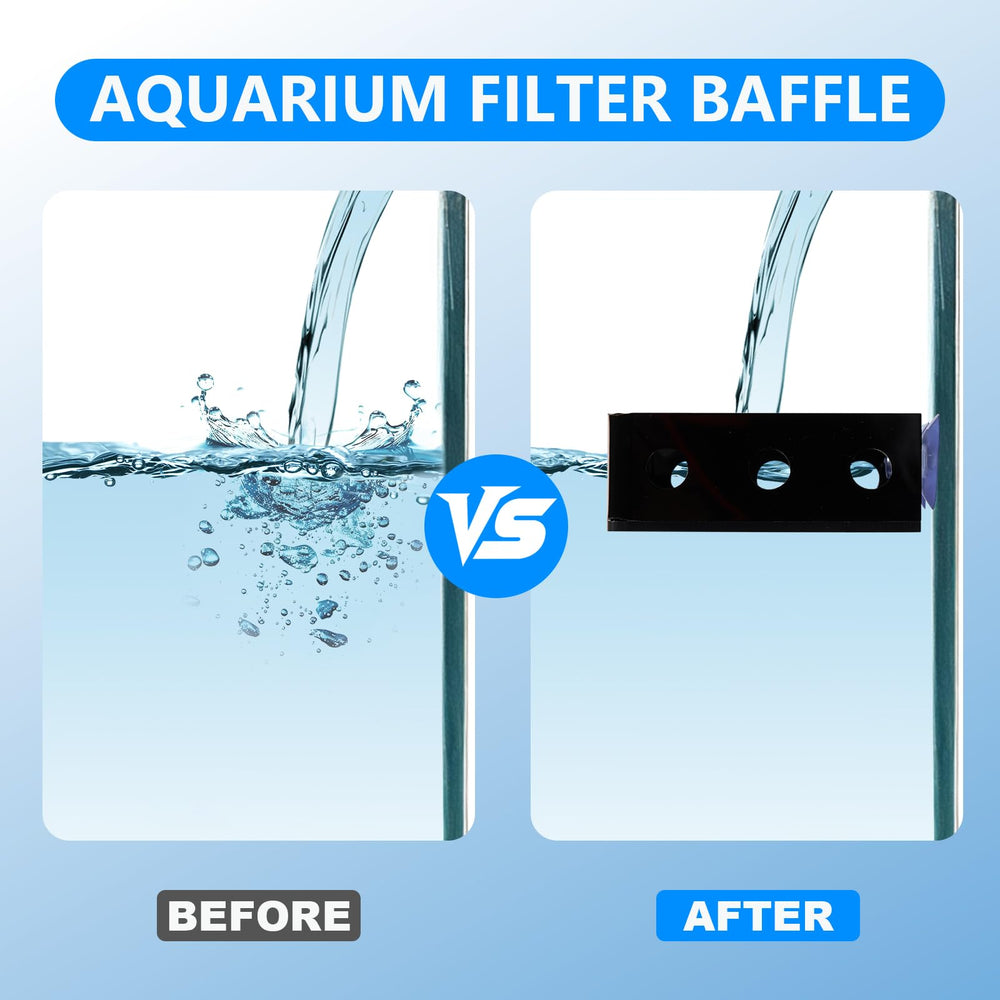 Swirge water flow diffuser baffle reduces noise and currents in the aquarium.