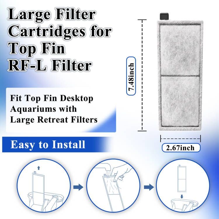 Switior cartridge media layers close-up with dense filtration for Top Fin RF-L