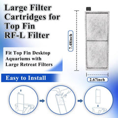 Switior cartridge media layers close-up with dense filtration for Top Fin RF-L