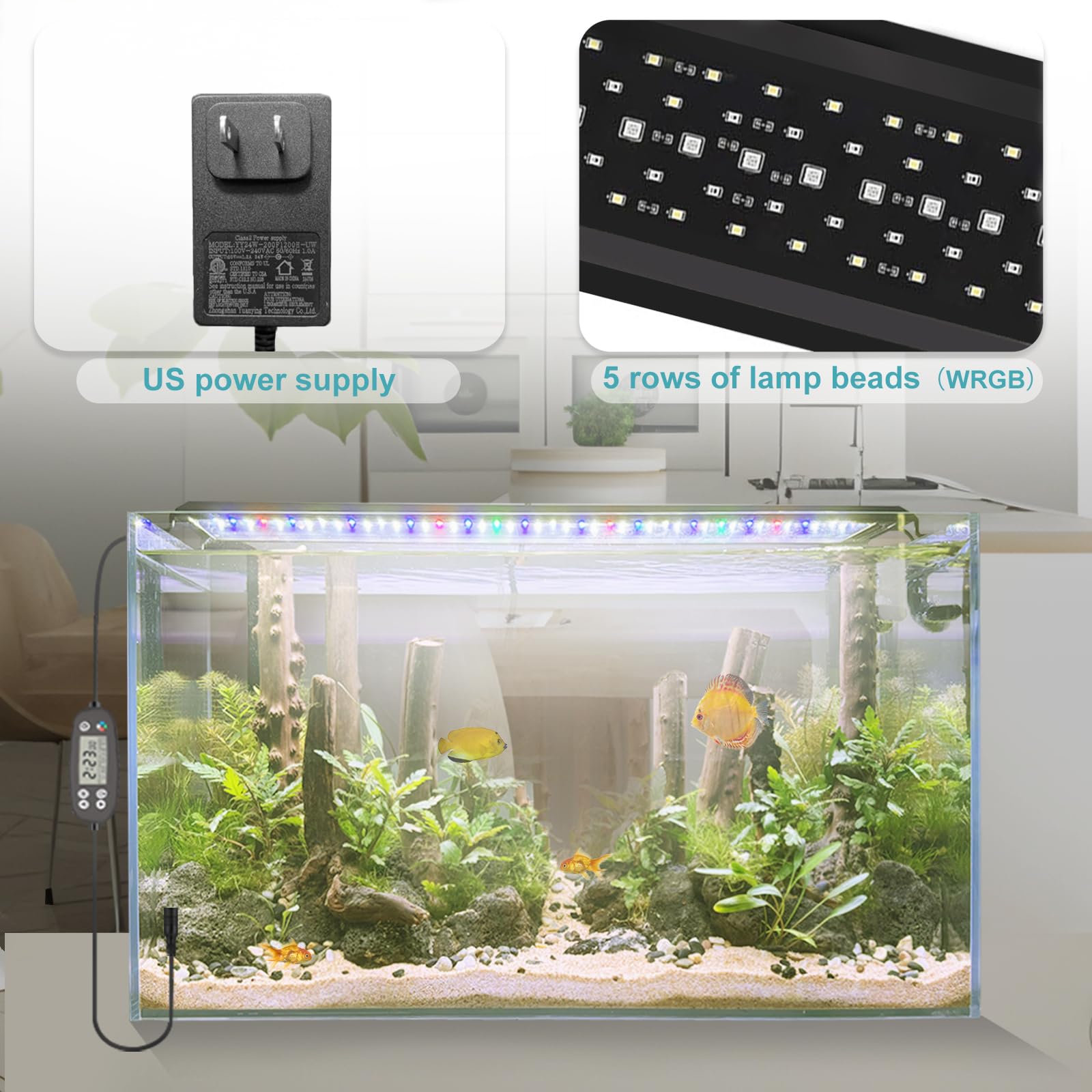 Switior compatibility for 48-54 inch tanks with LED lighting
