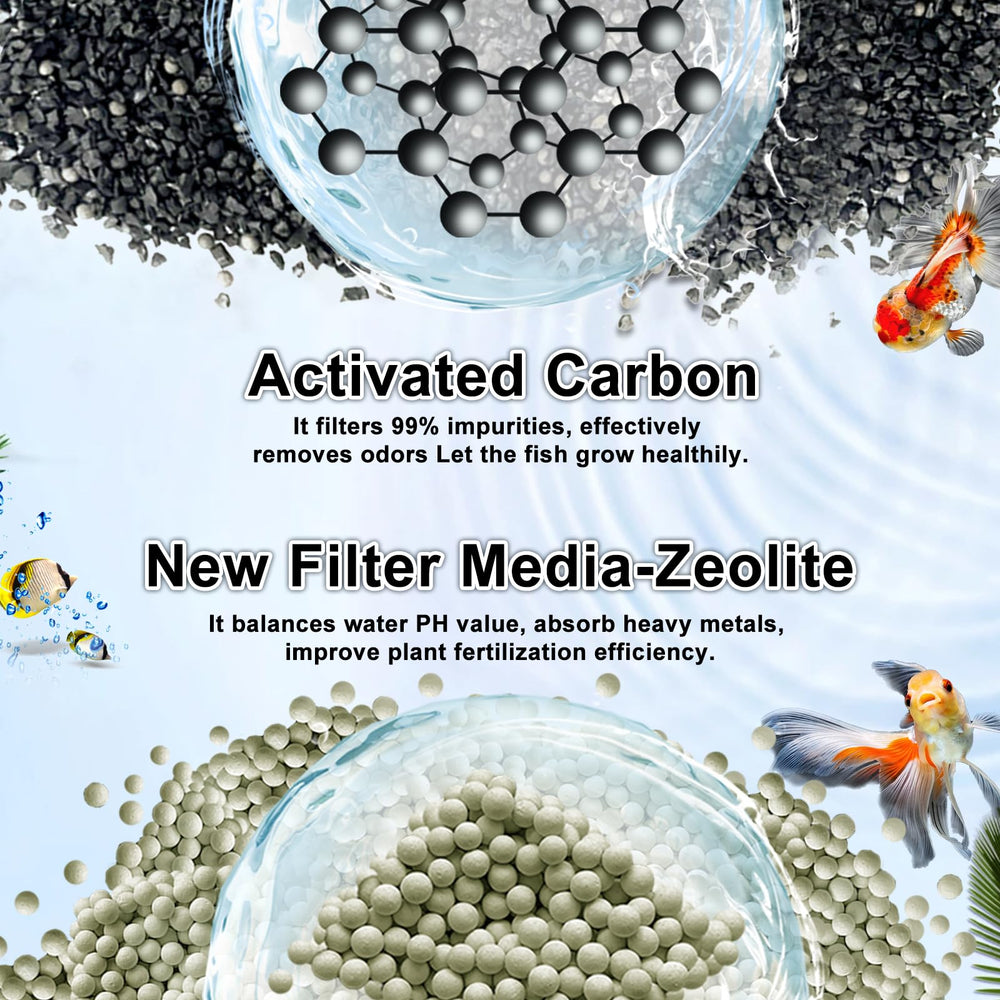 Switior zeolite media balances water chemistry and adsorbs metals.