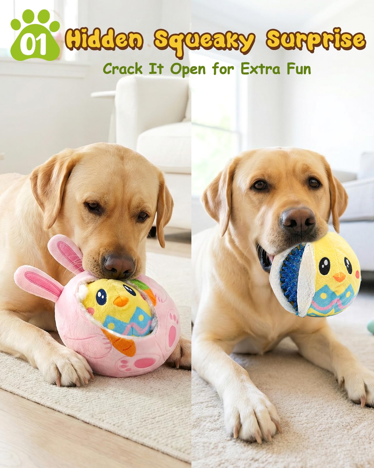 Swooflia dog toy squeaker — built-in squeaker for active entertainment