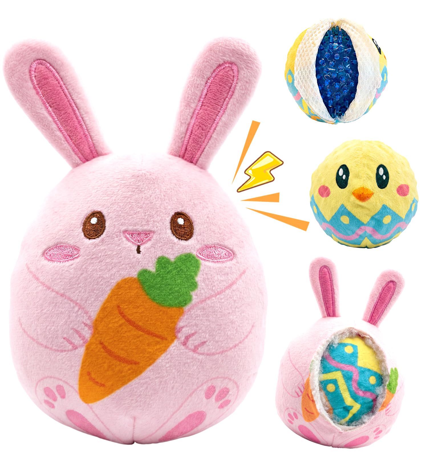 Swooflia Easter dog toy bunny — soft plush for gentle play