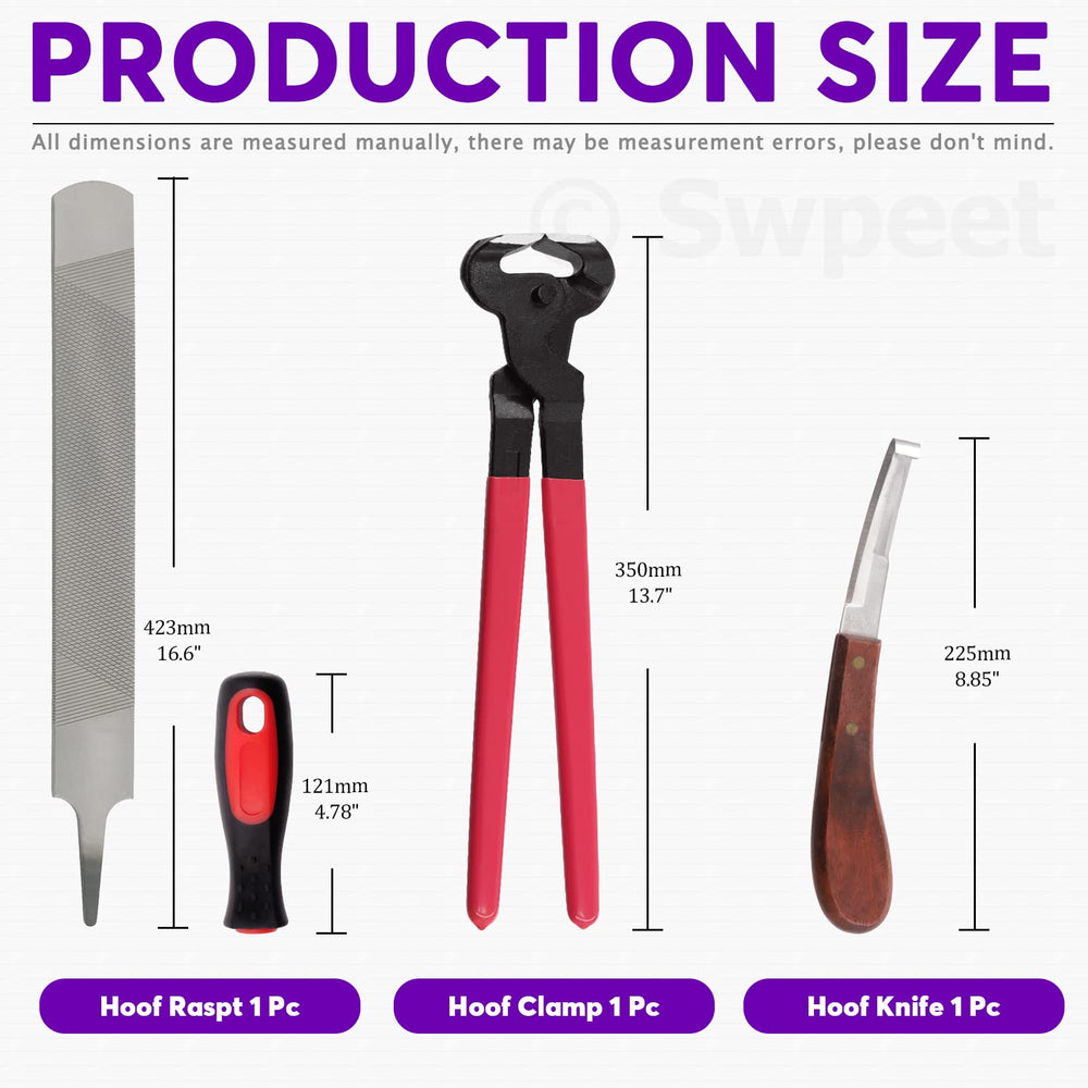 Swpeet Hoof Nipper 16-inch blade shown for efficient trimming and hoof wall removal
