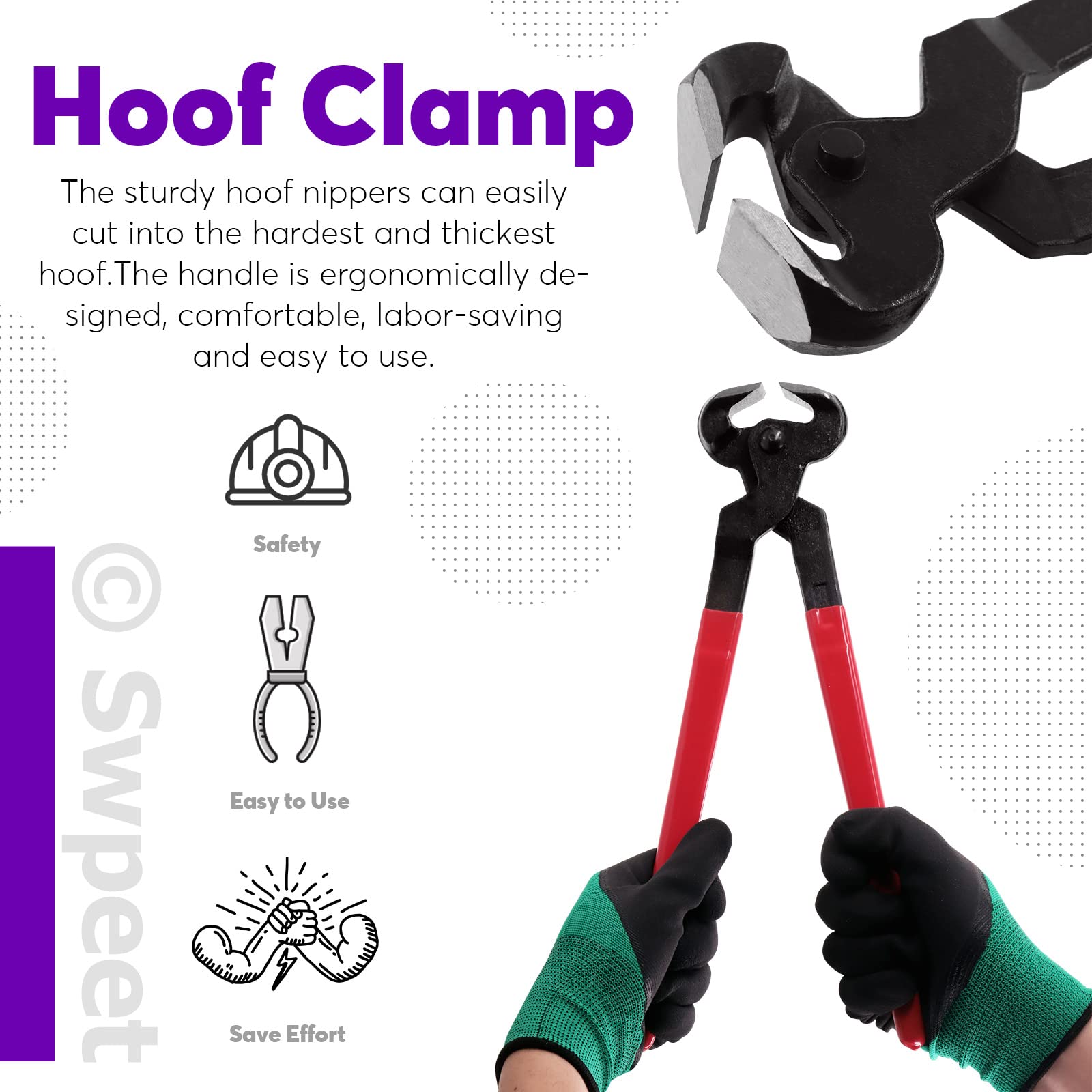 Swpeet Horseshoe Brush shown for cleaning and prepping hooves