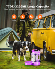 SwSun 2-in-1 patented design with pull-out bowl for easy on-the-go hydration.