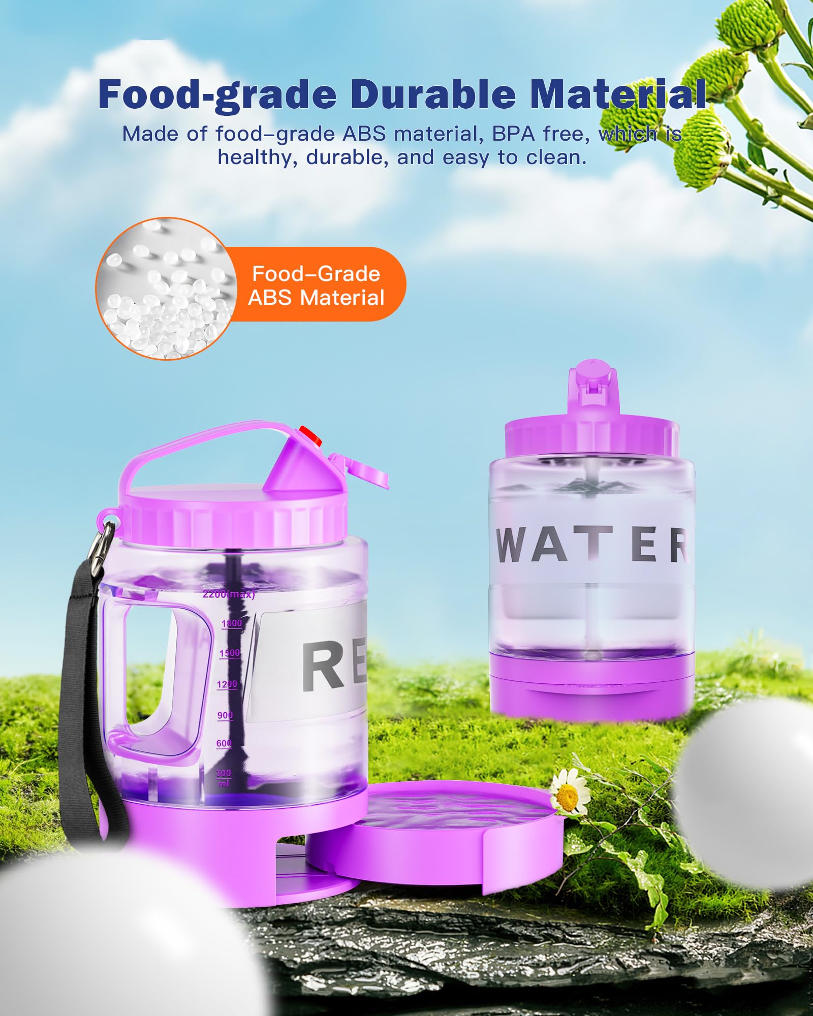 SwSun leak-proof BPA-free bottle keeps water clean during travel and outdoor adventures.