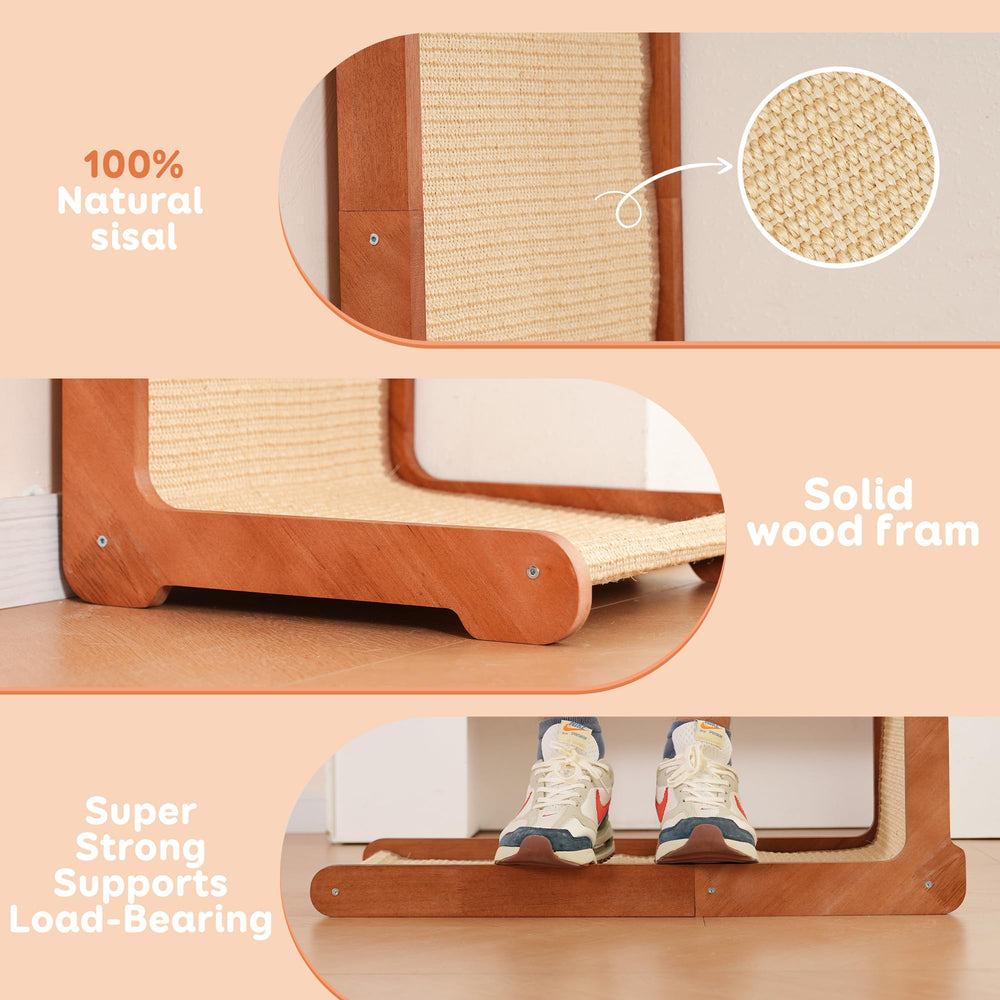 Sxtglxr vertical cat-scratcher with heavy base to prevent tipping during energetic sessions
