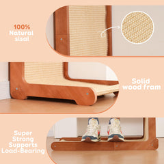 Sxtglxr vertical cat-scratcher with heavy base to prevent tipping during energetic sessions