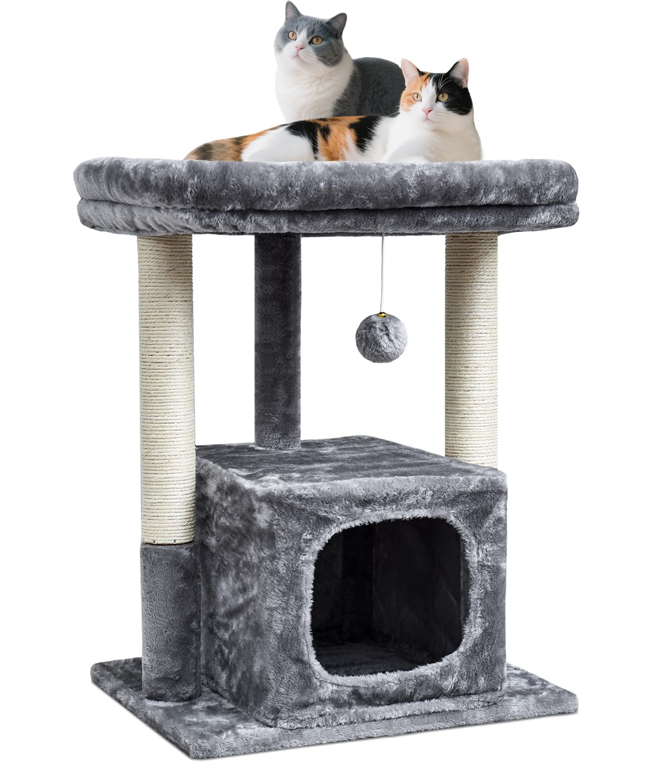 SYANDLVY 27in cat tree top perch—plush comfort for cozy lounging