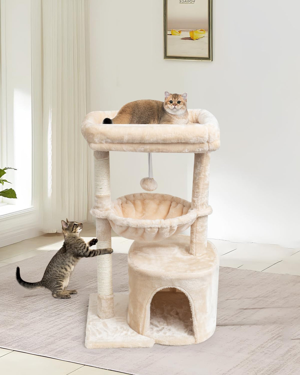 SYANDLVY cat tree clear assembly instructions and guide
