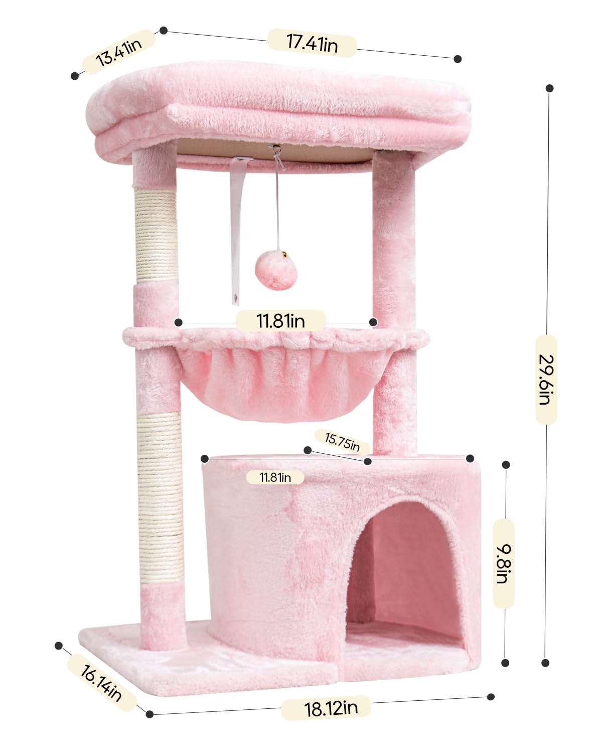 SYANDLVY cat tree basket lounger offers cozy resting after play