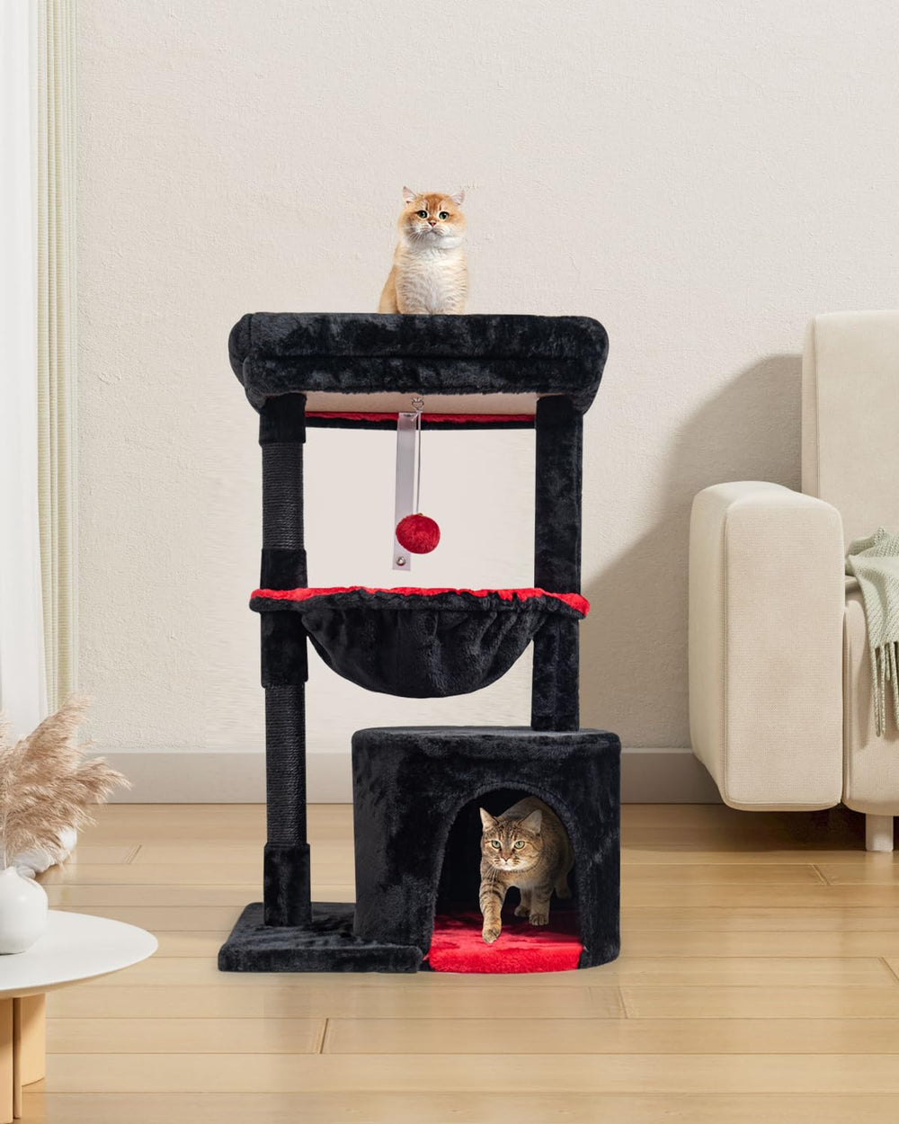 SYANDLVY Gothic cat tree cradle blends modern style with playful function