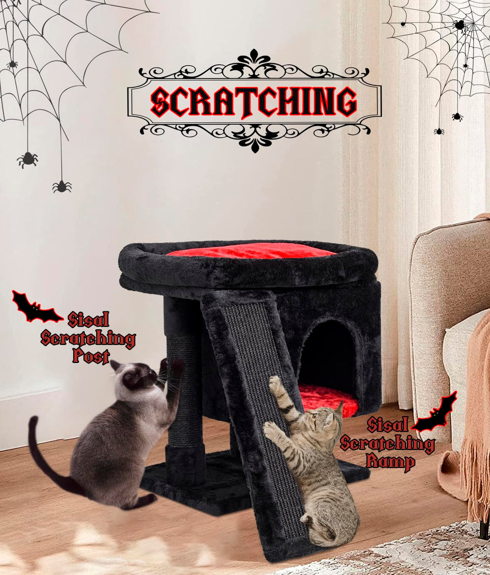 SYANDLVY Gothic Cat Tree indoor activity hub keeps cats engaged at home