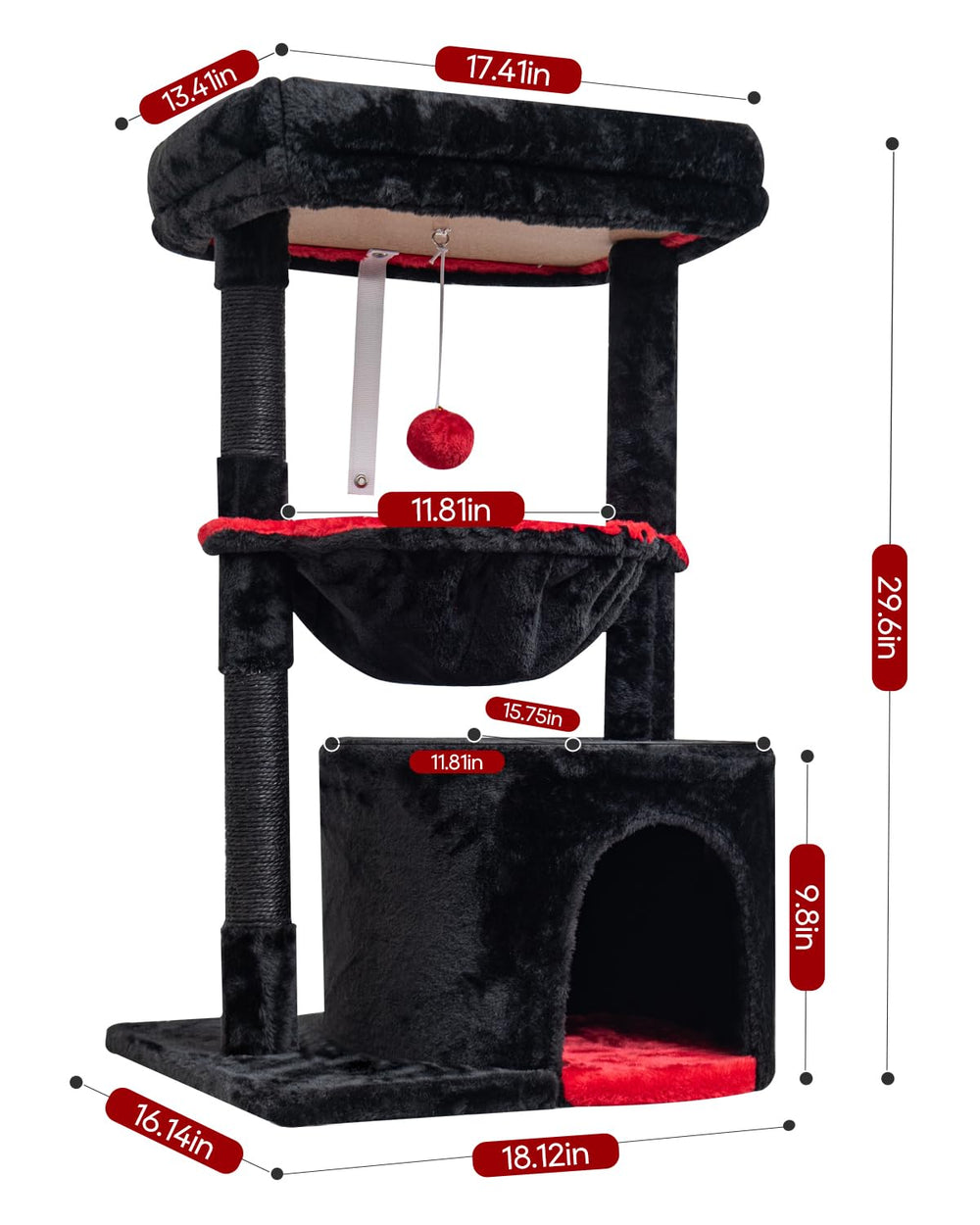 SYANDLVY Gothic cat tree sisal posts help protect furniture while satisfying scratching urges