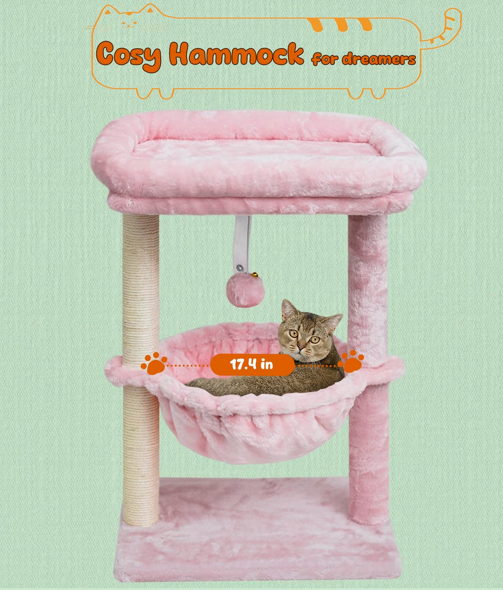 SYANDLVY cat tree reinforced base for sturdy stability.