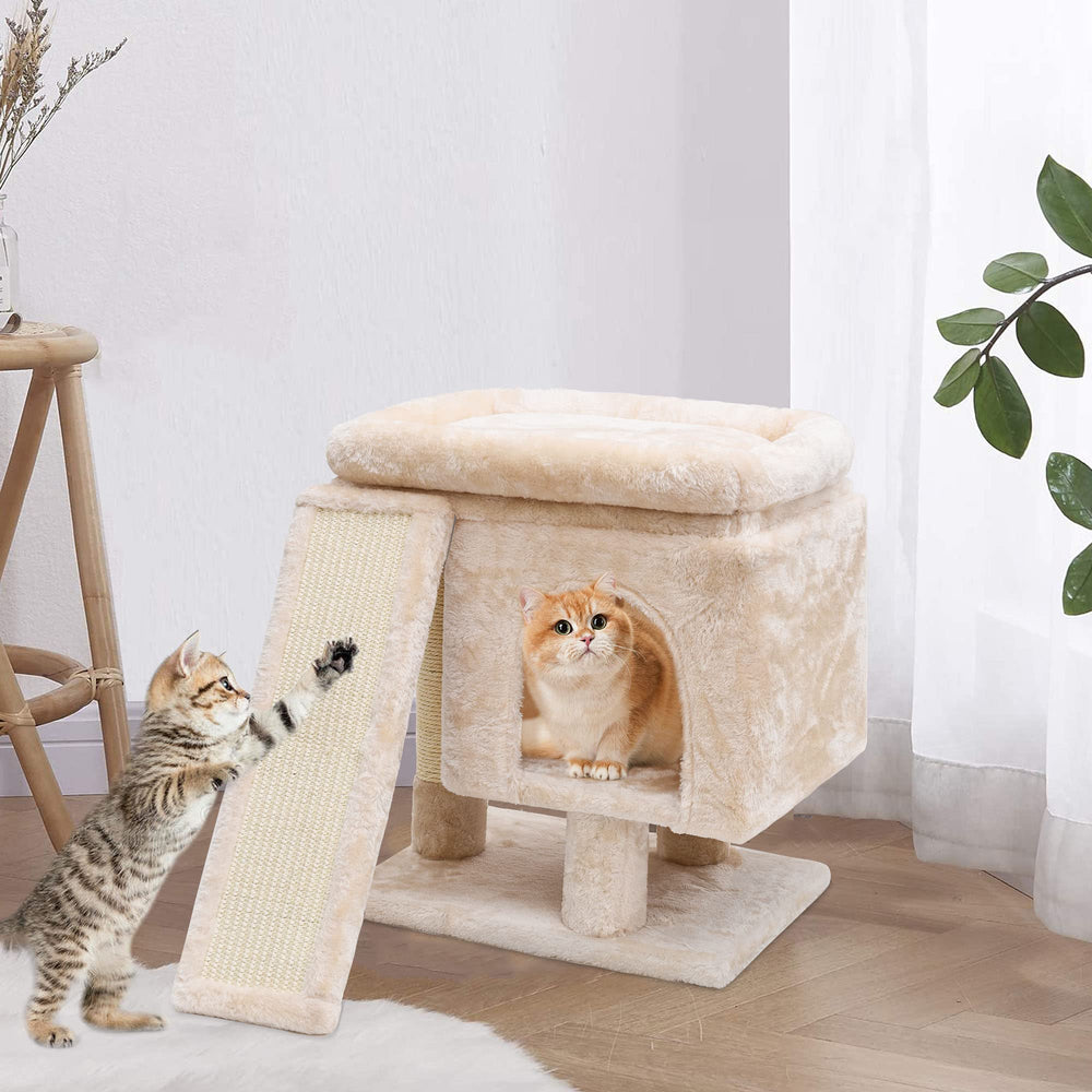 SYANDLVY compact cat tree fits small spaces without crowding rooms.