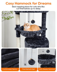 SYANDLVY cat tree indoor with cave offers a private nap space