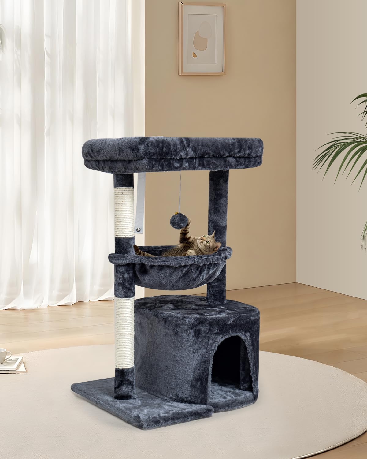 SYANDLVY plush-covered cat tree delivers warmth and comfort