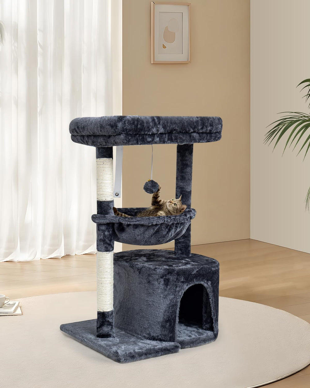 SYANDLVY plush-covered cat tree delivers warmth and comfort