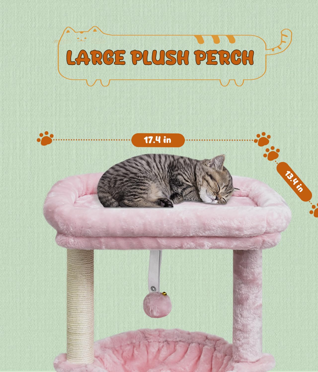 SYANDLVY cat tree natural sisal posts prevent furniture scratches.