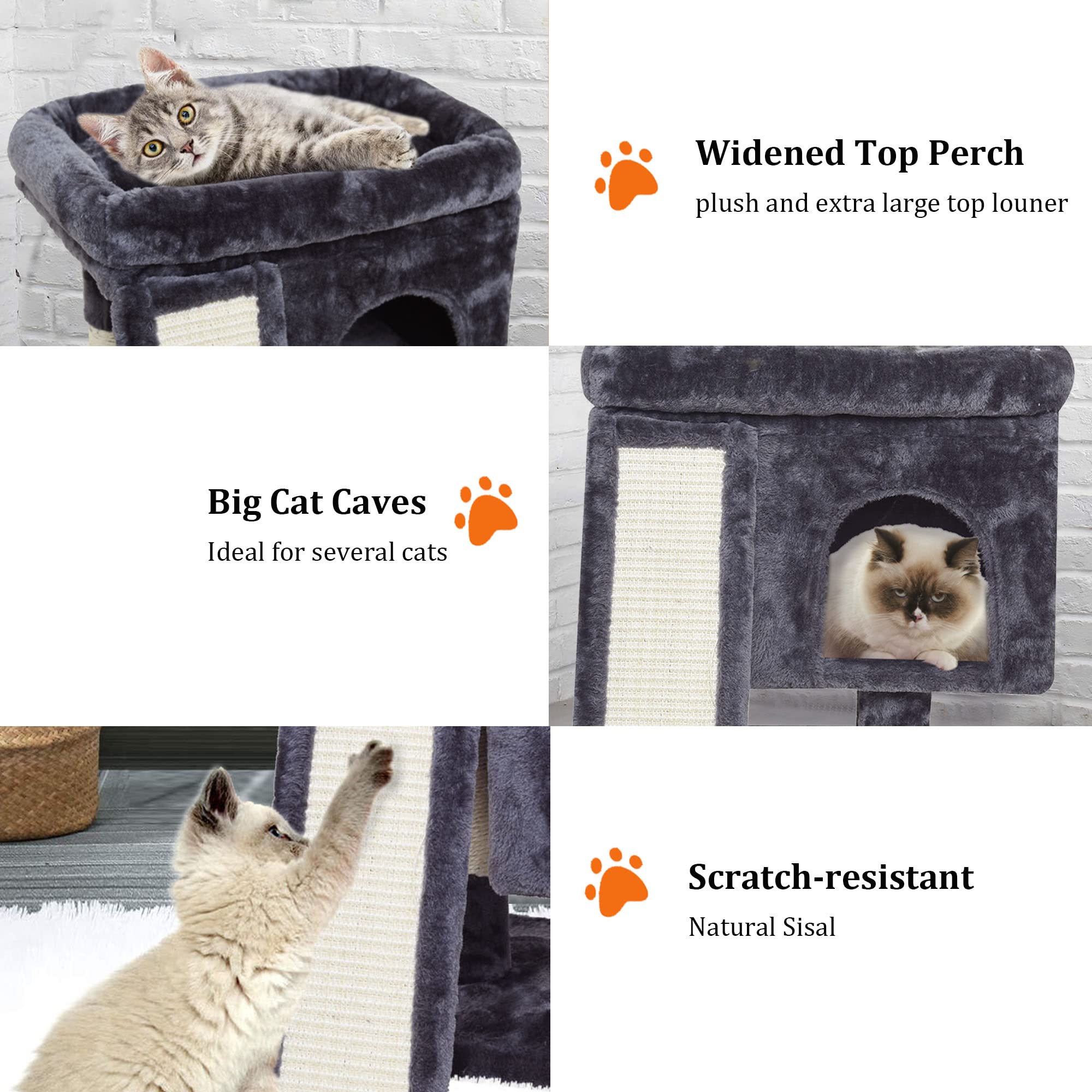 SYANDLVY scratching board gives cats a large area to stretch and exercise.