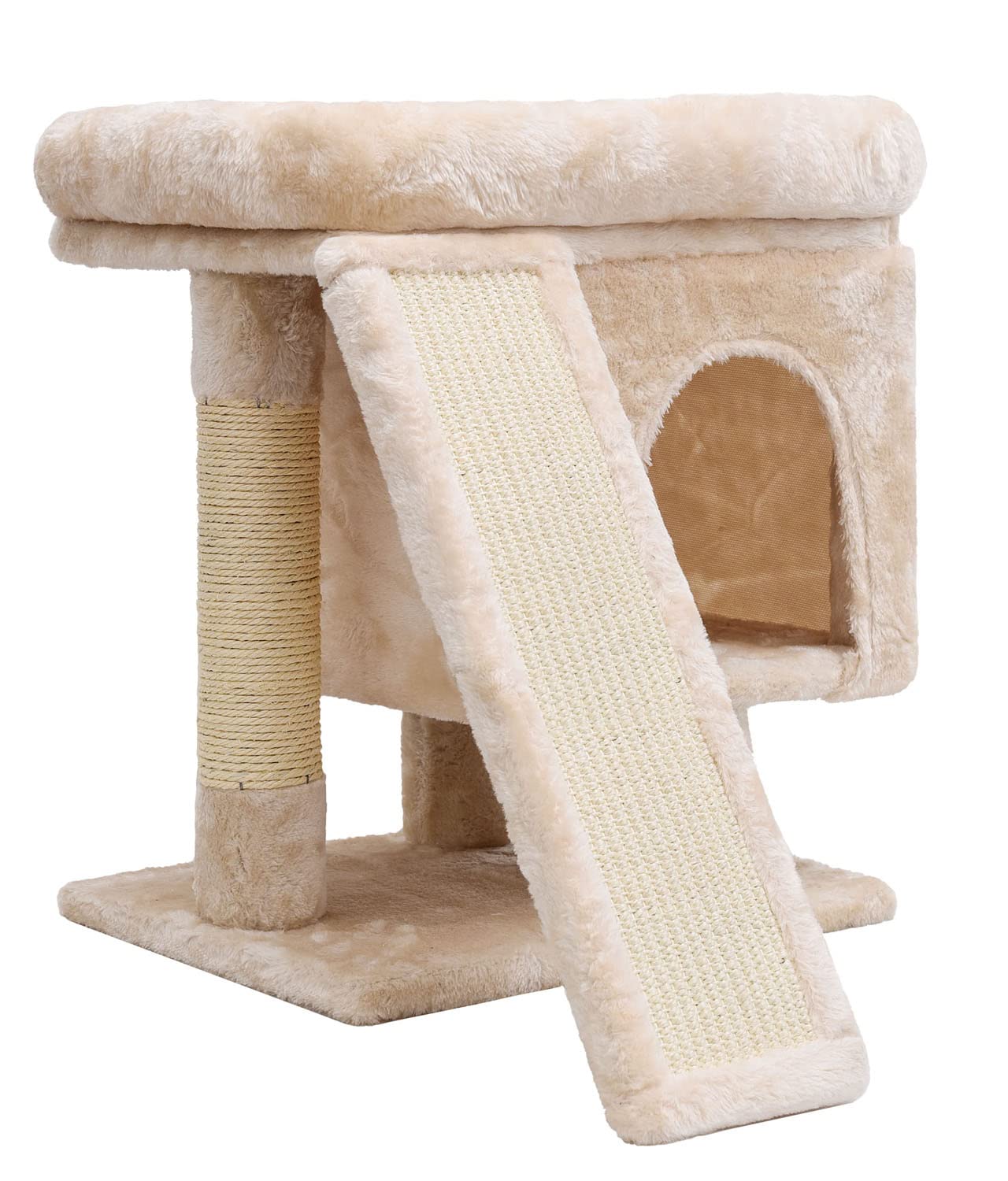 SYANDLVY small cat tree top perch offers a cozy resting spot for indoor cats.