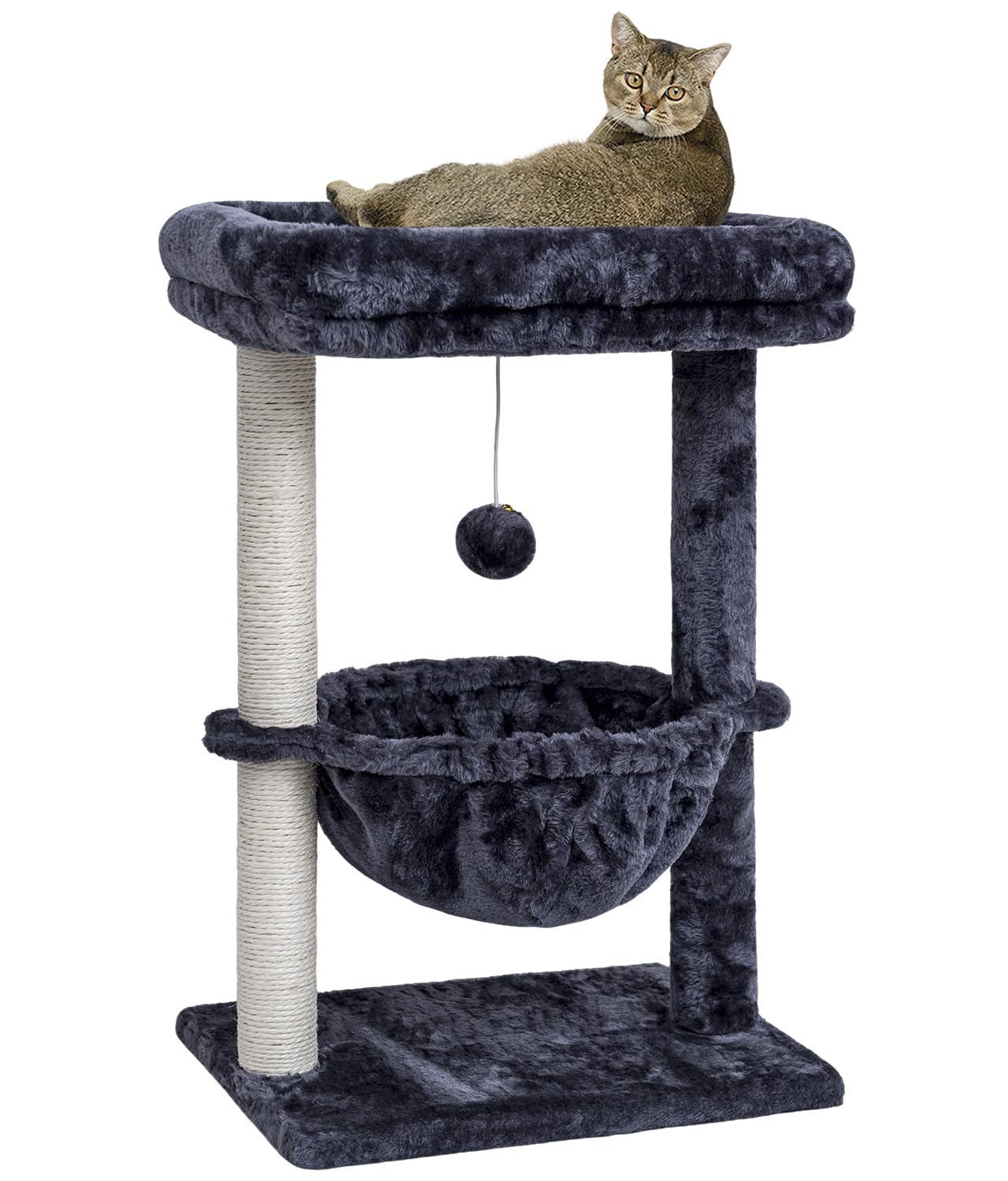 SYANDLVY Small Cat Tree top perch offers a high resting spot for indoor cats.