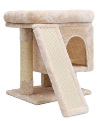 SYANDLVY small cat tree top perch offers a cozy resting spot for indoor cats.