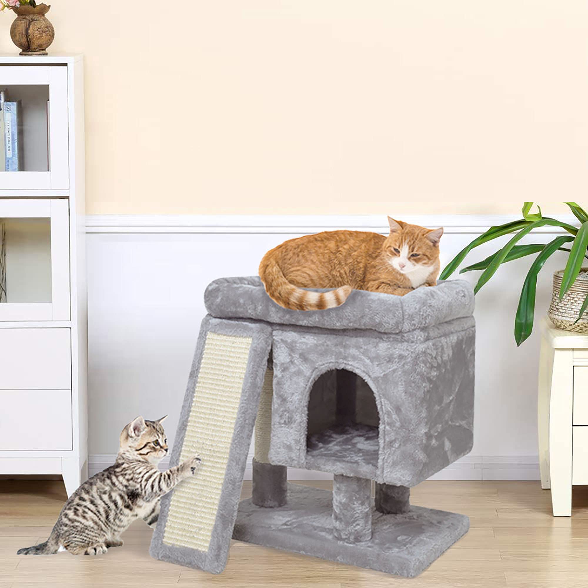 SYANDLVY condo with board offers a private hideaway plus an active scratching area.