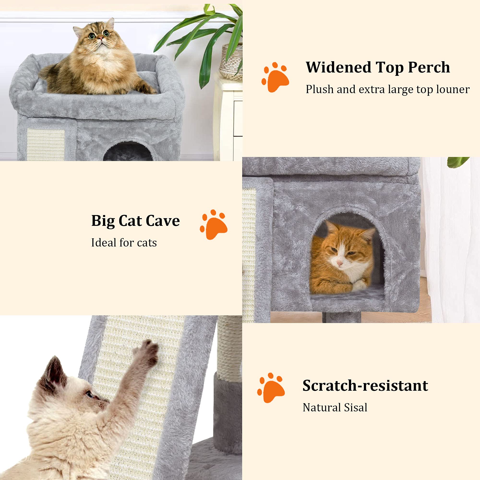 SYANDLVY plush cover adds warmth and a cozy retreat for cats after play.