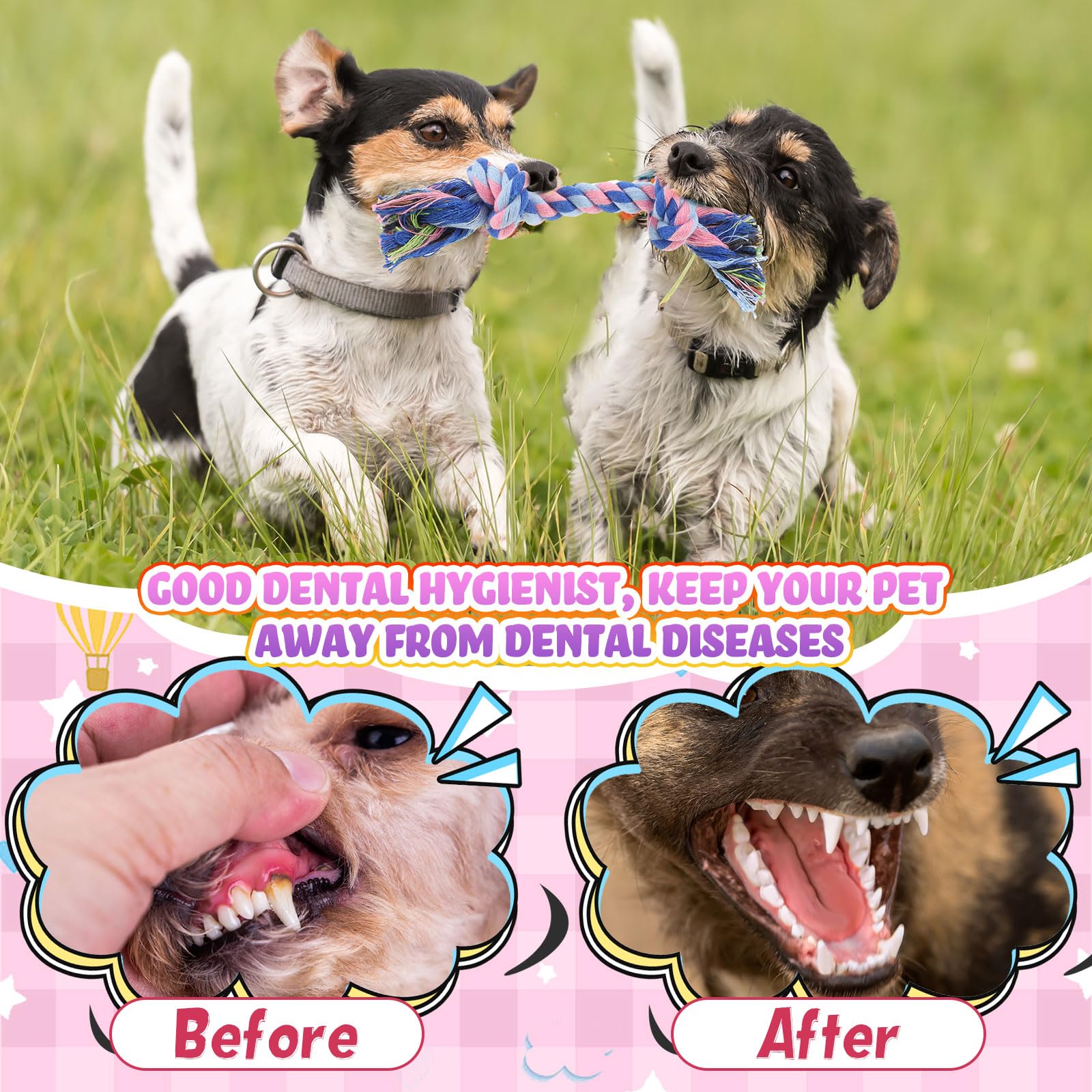 Syhood durable cotton rope material designed for long-lasting play.