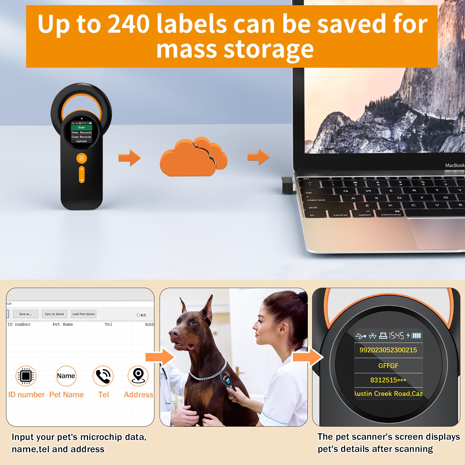 Symcode memory stores up to 240 tag records for later upload