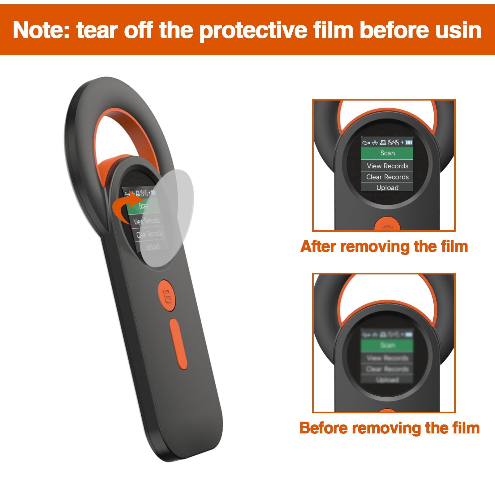 Packaging includes USB cable and manual for setup