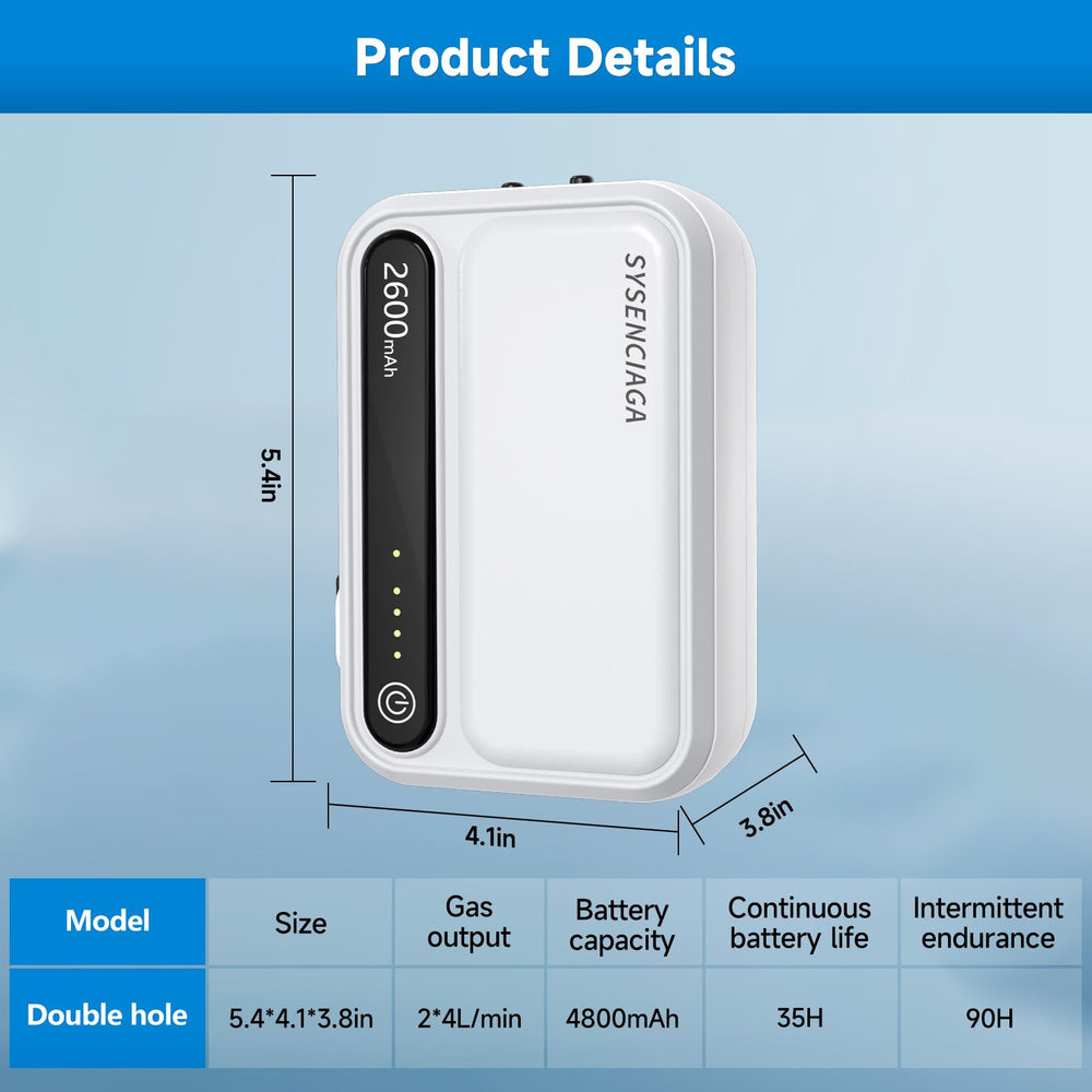SYSENCIAGA portable air pump for outdoor use via USB charging.