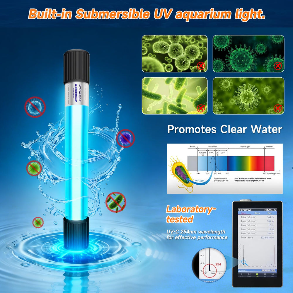 SYSENCIAGA easy-clean design with removable parts simplifies aquarium maintenance.