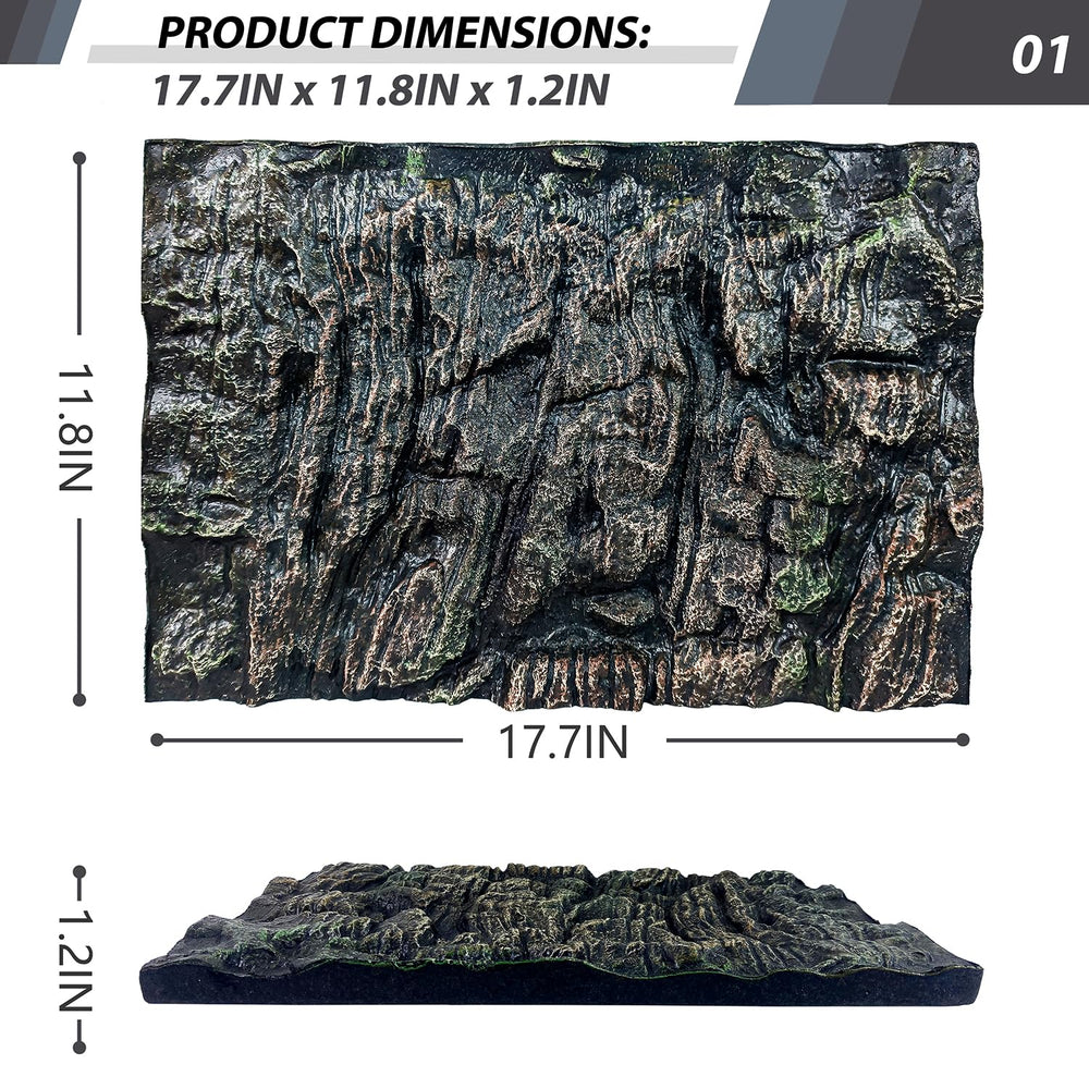 Sysmashing rock background panel cuttable for precise tank fitting and easy decor.