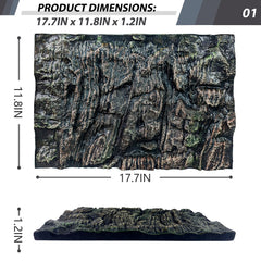 Sysmashing rock background panel cuttable for precise tank fitting and easy decor.