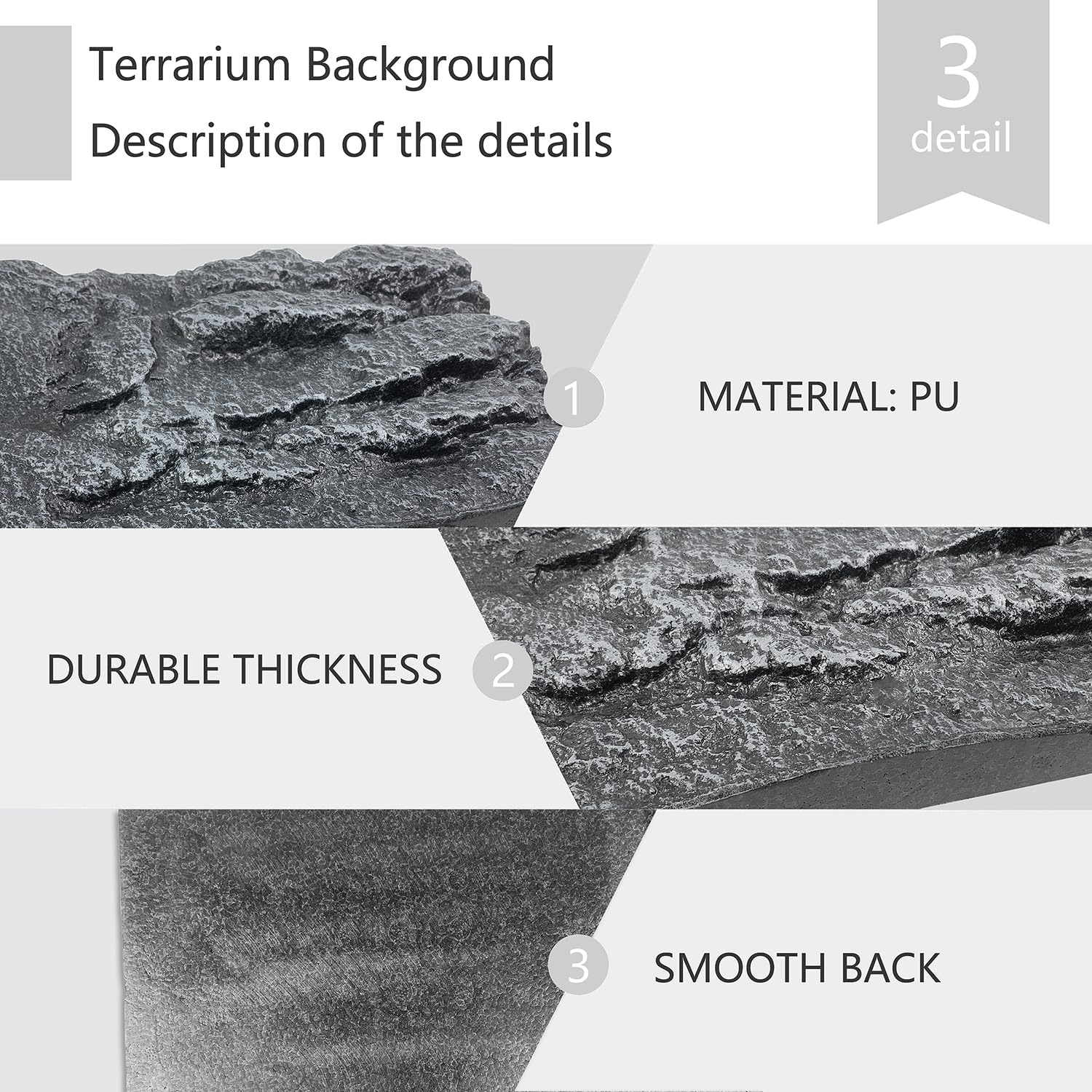 Sysmashing rock background panel scene setup adds dimensional habitat to terrariums.