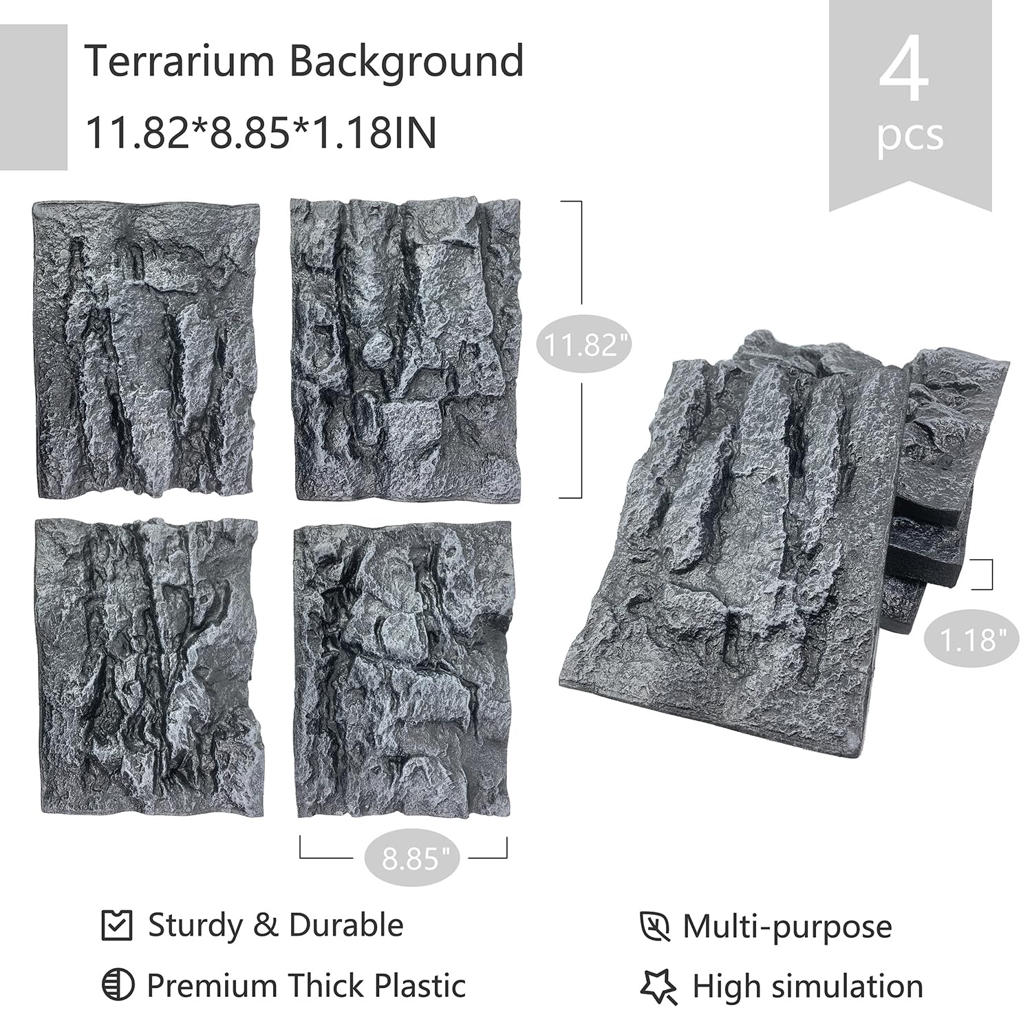Sysmashing rock background panel texture close-up highlights realistic foam and rock details.