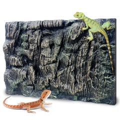 Sysmashing rock terrarium background 3D panel adds natural depth for reptiles.