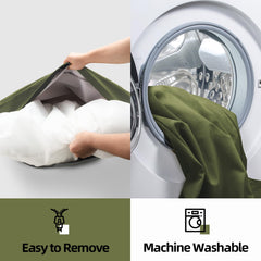 Removable cover shown with hidden zipper for easy cleaning and waterproof protection