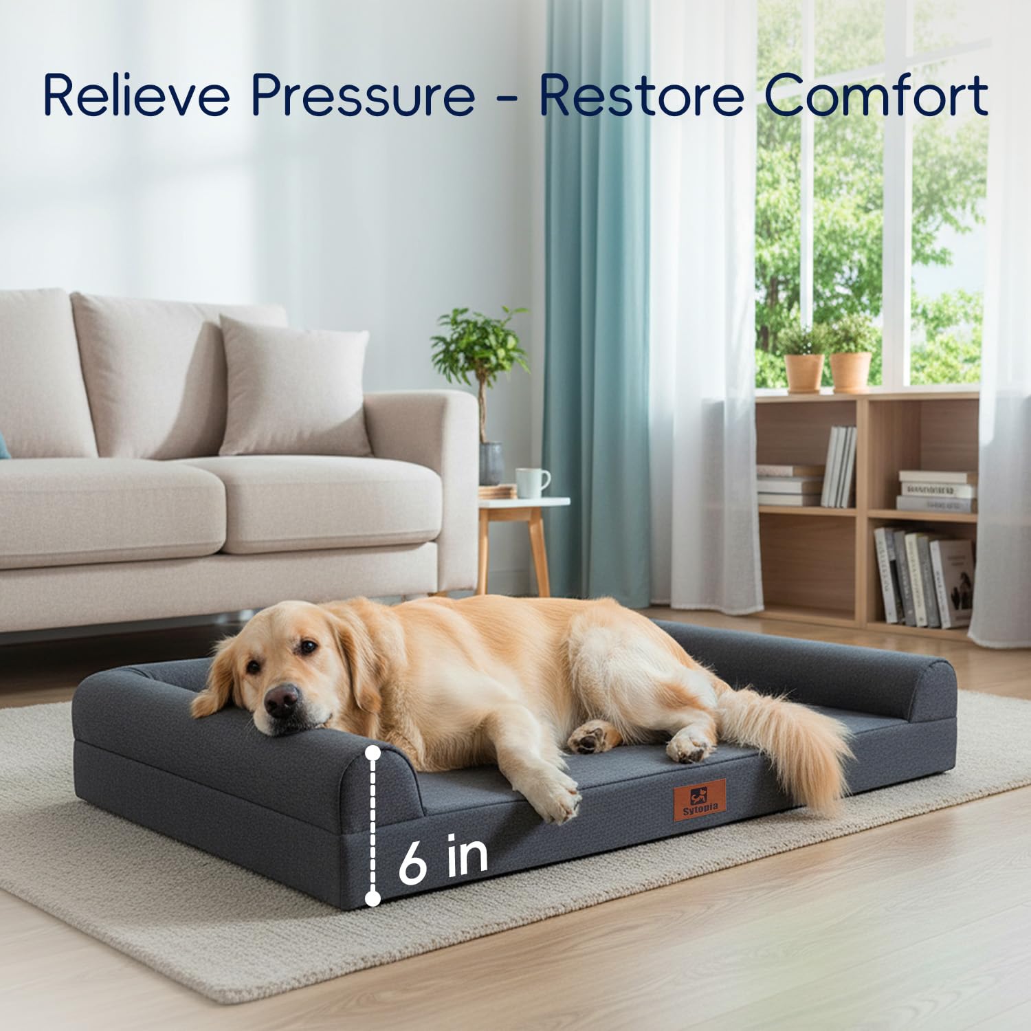 Sytopia bed side view highlighting sturdy bolster for neck support