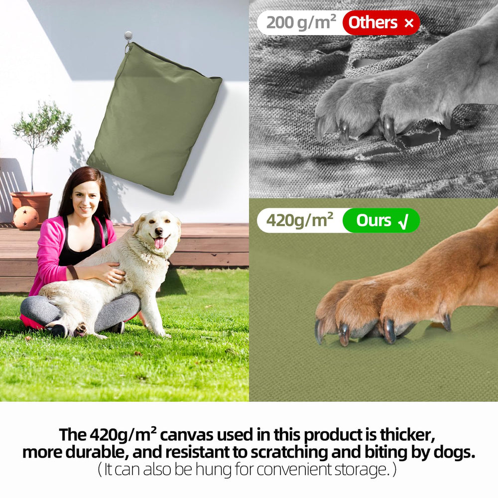 Sytopia chew-proof waterproof pet bed with removable cover for easy cleaning.