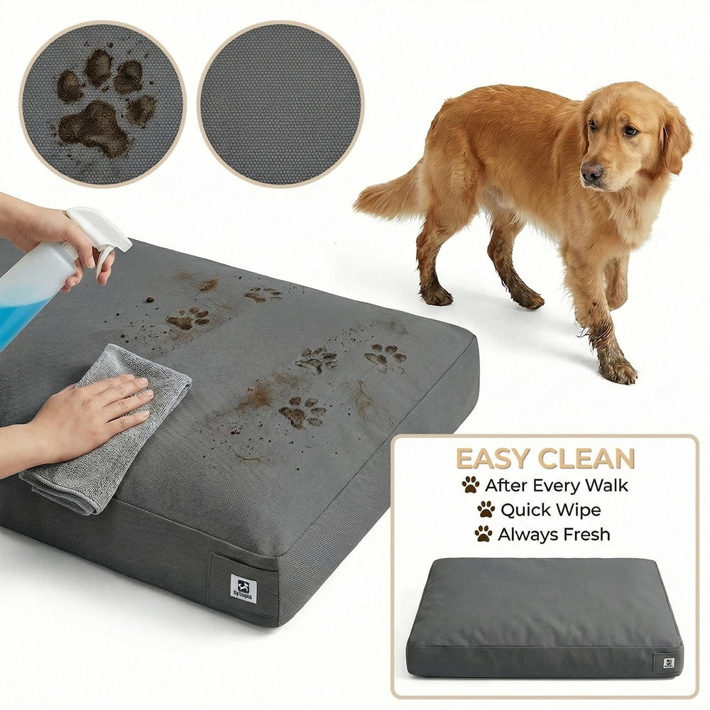 Sytopia chew-resistant canvas supports long-term use during play and rest.