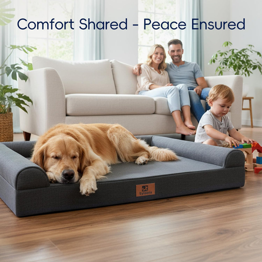Sytopia dog bed in a cozy room setting for large dogs